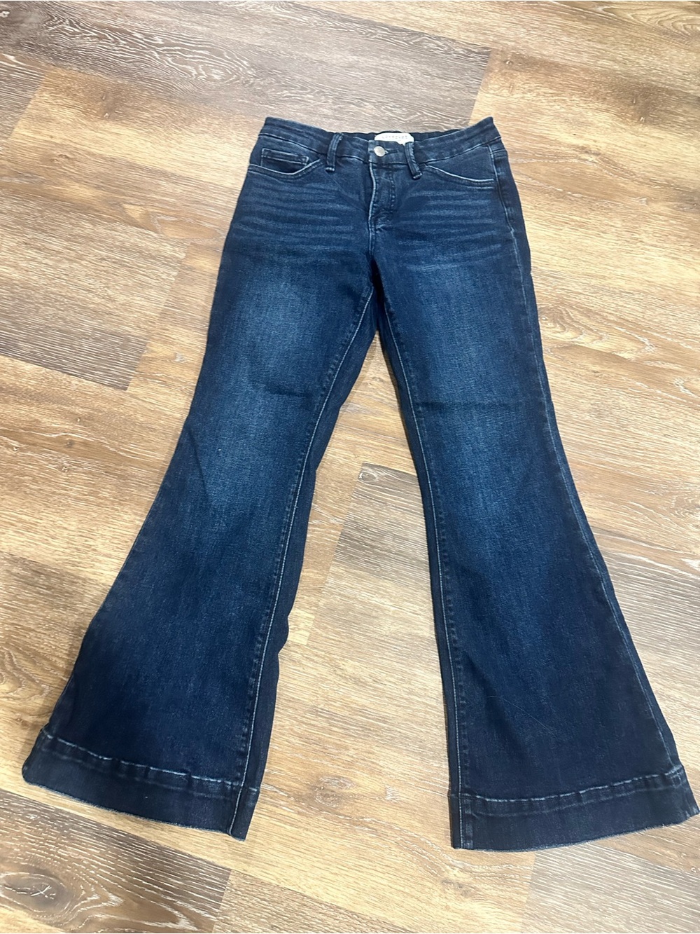 The Gwen by Lovervet. Women’s Dark Blue Flare Jeans